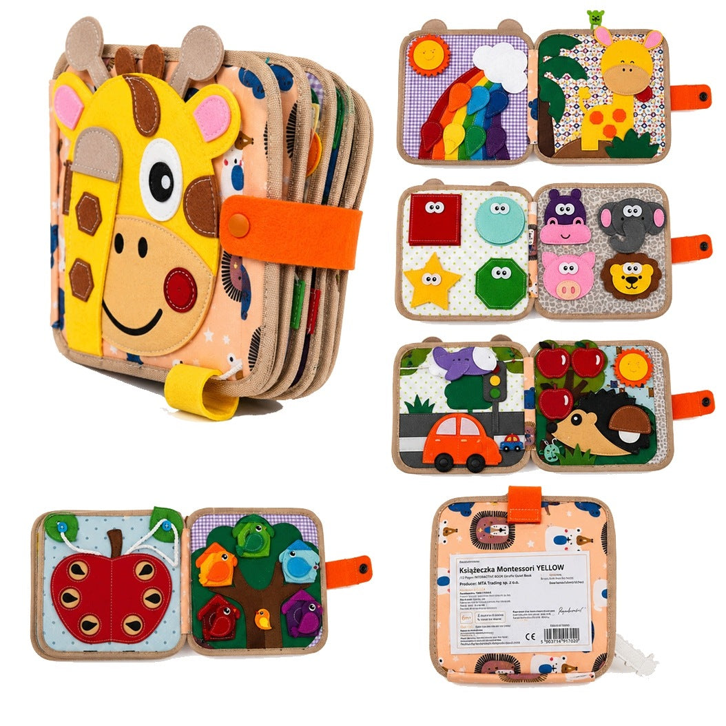 Montessori Manipulative SENSORY BOOK 12 pages fabric 21 cm Packaging status original