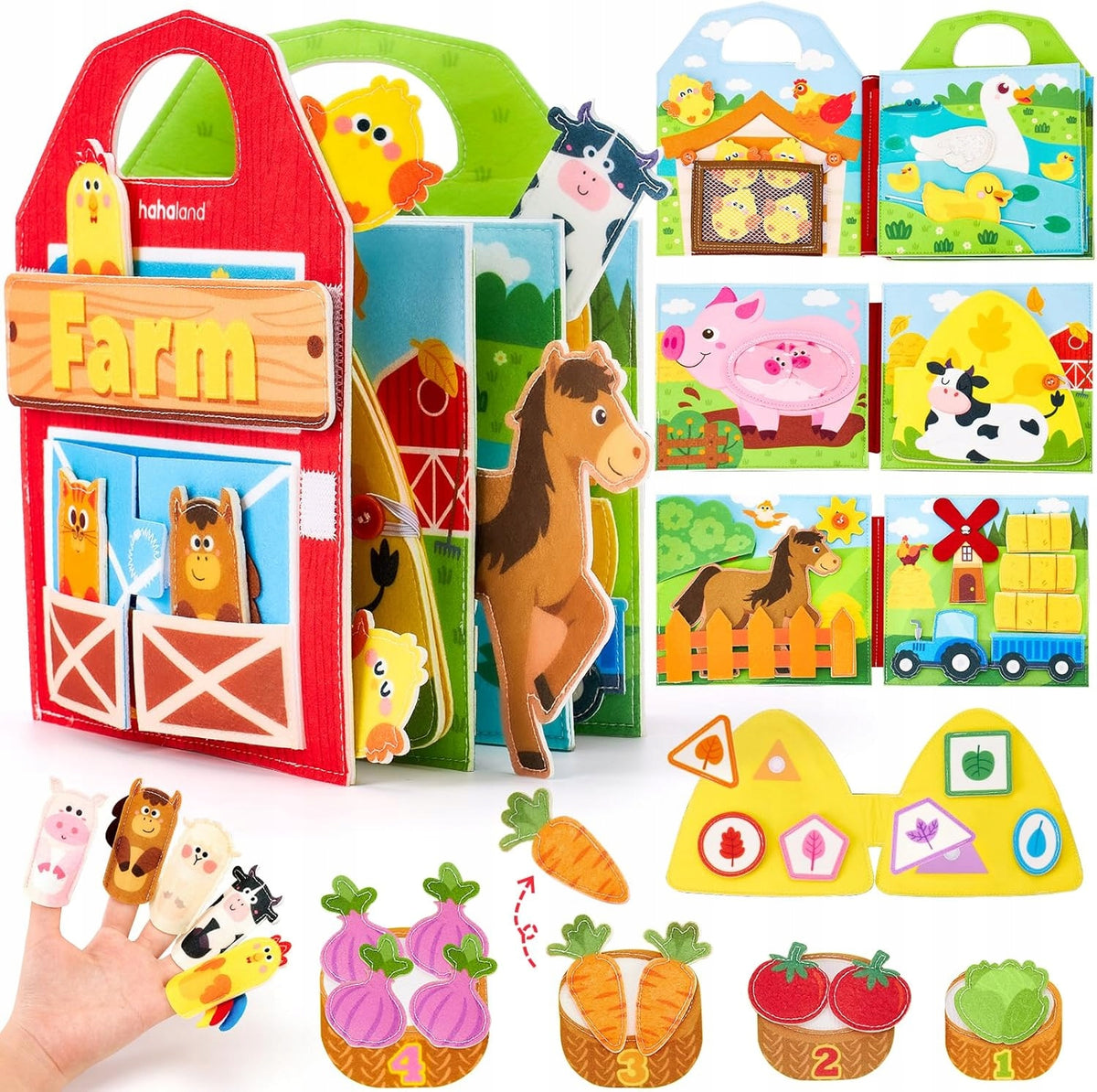 Montessori Sensory Manipulation Board Book Educational Toy
