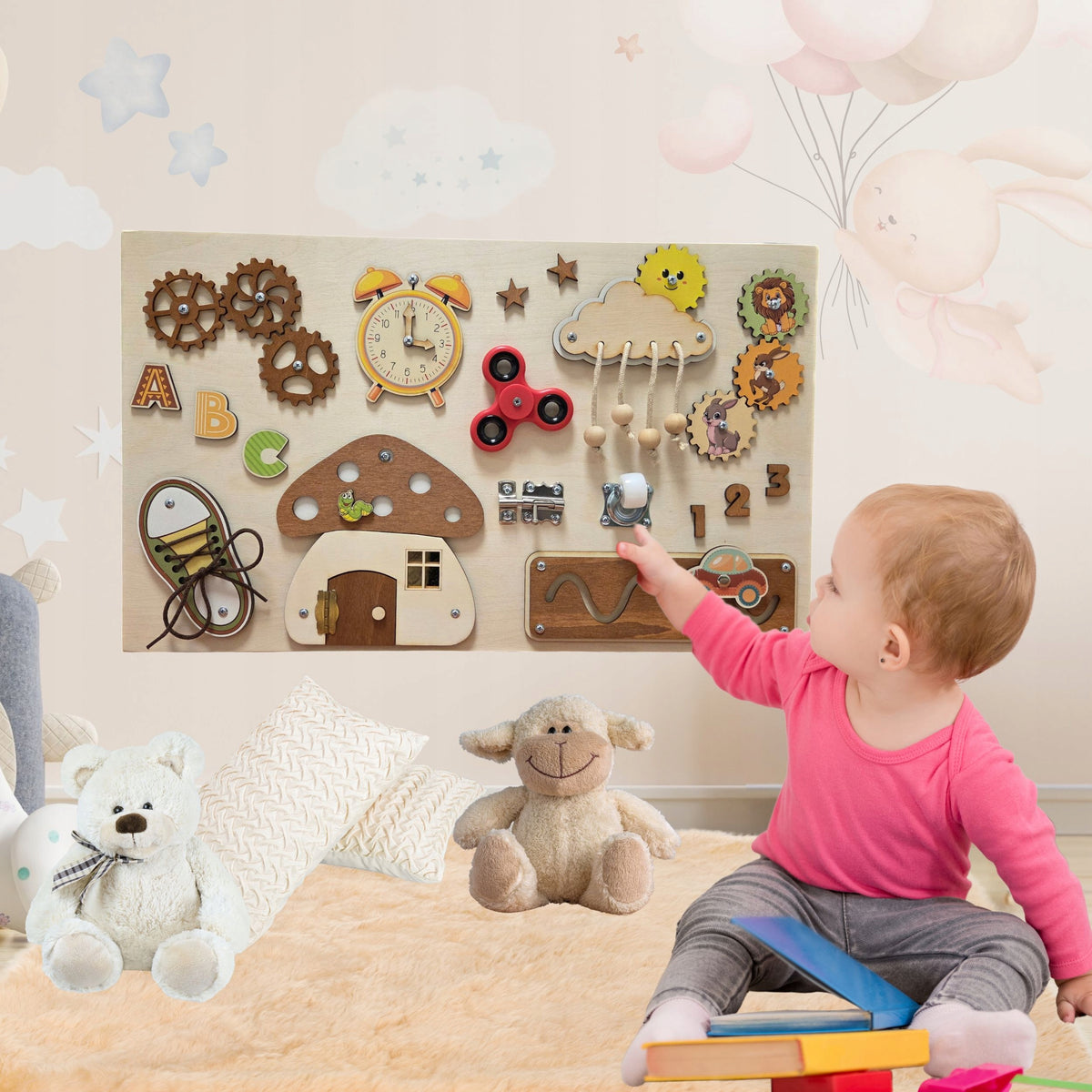Montessori Sensory Manipulation Board Large Educational NAME freebie Manufacturer code TS XL