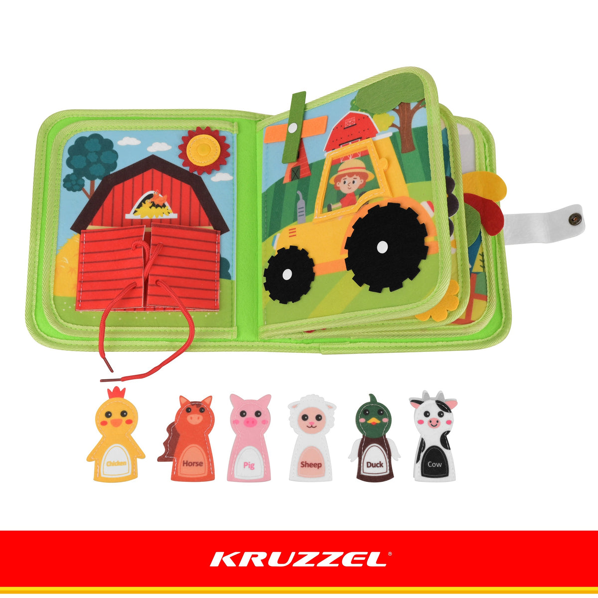 Montessori Sensory Manipulation Book Board Educational Toy Brand Kruzzel