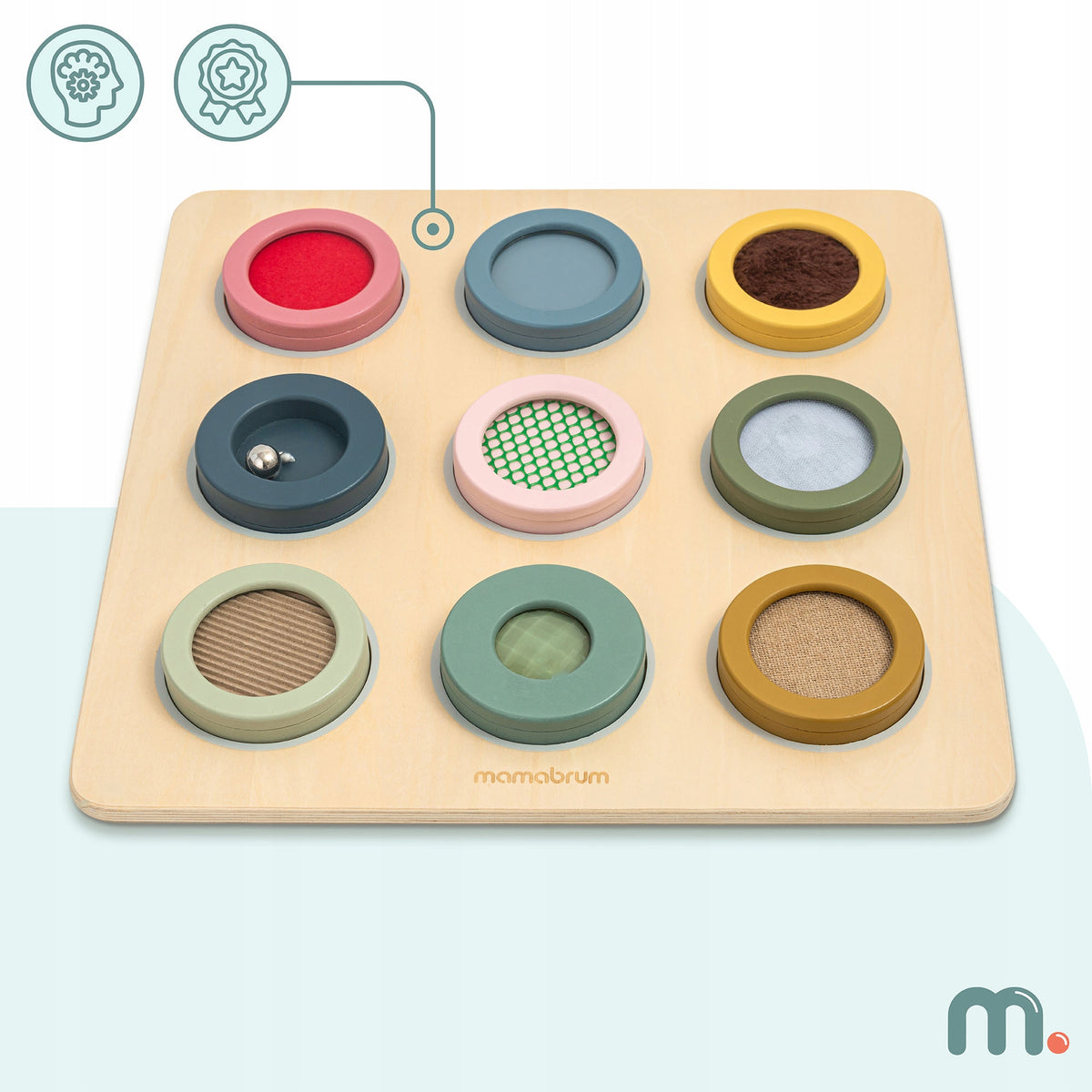 Montessori Wooden Board – 9 Textures to Practice Your Sense of Touch EAN (GTIN) 5900168939189