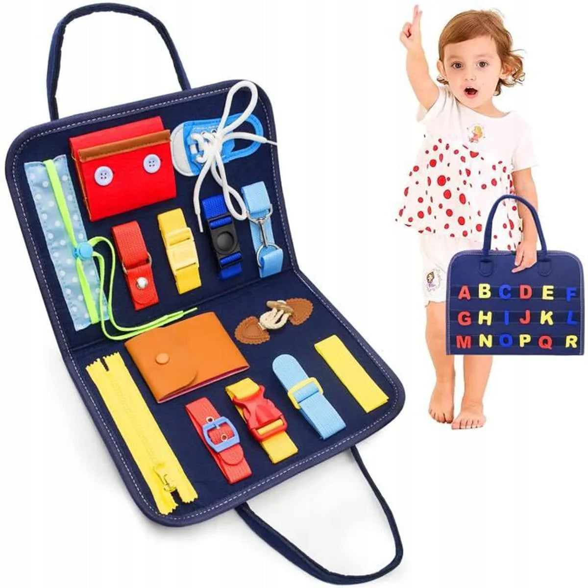 Montessori manipulation board sensory learning to dress hand training Brand no brand