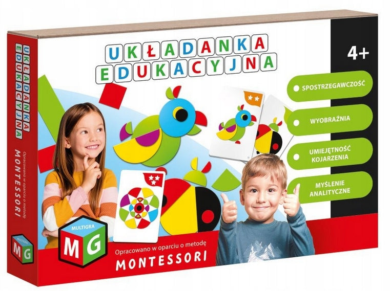 Montessori puzzle game educational sensory motor skills 4+ children Packaging status original