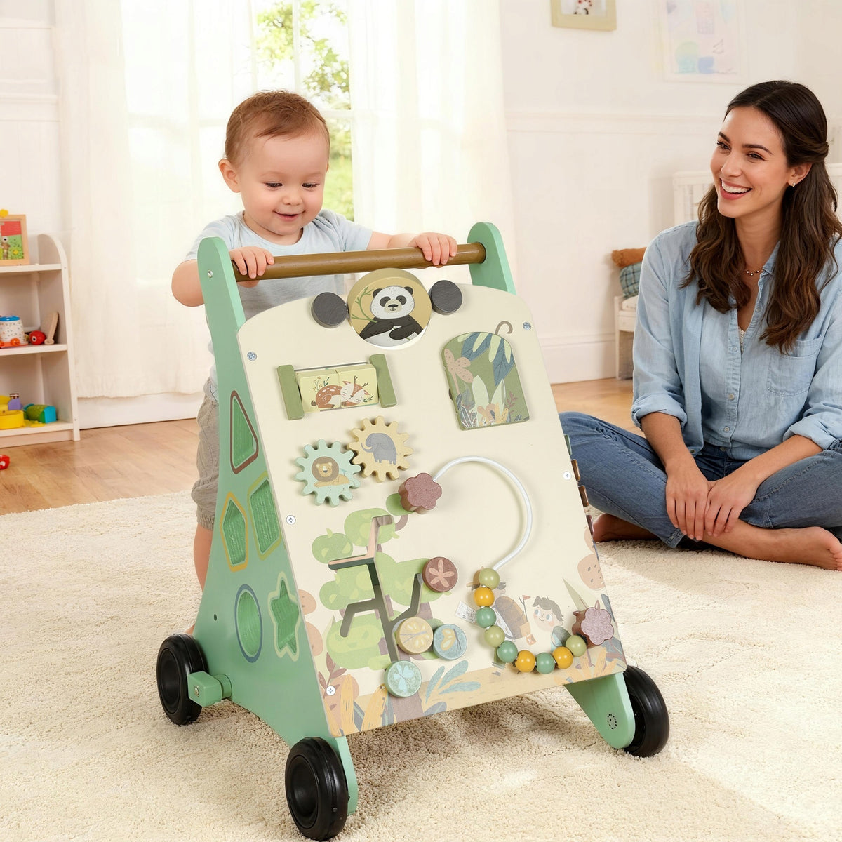 Montessori wooden walker AIYAPLAY with speed control with xylophone Brand AIYAPLAY