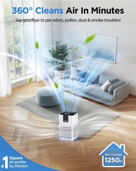 Mooka Air Purifier HEPA Filter H13, Aromatherapy Function, White Manufacturer code 1452