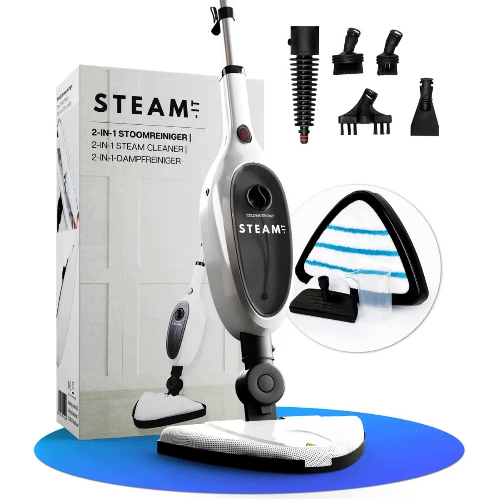 Mop Parowy STEAM-IT 1300W 15s 10 Akcesoriów Panele Podłogi Płytki