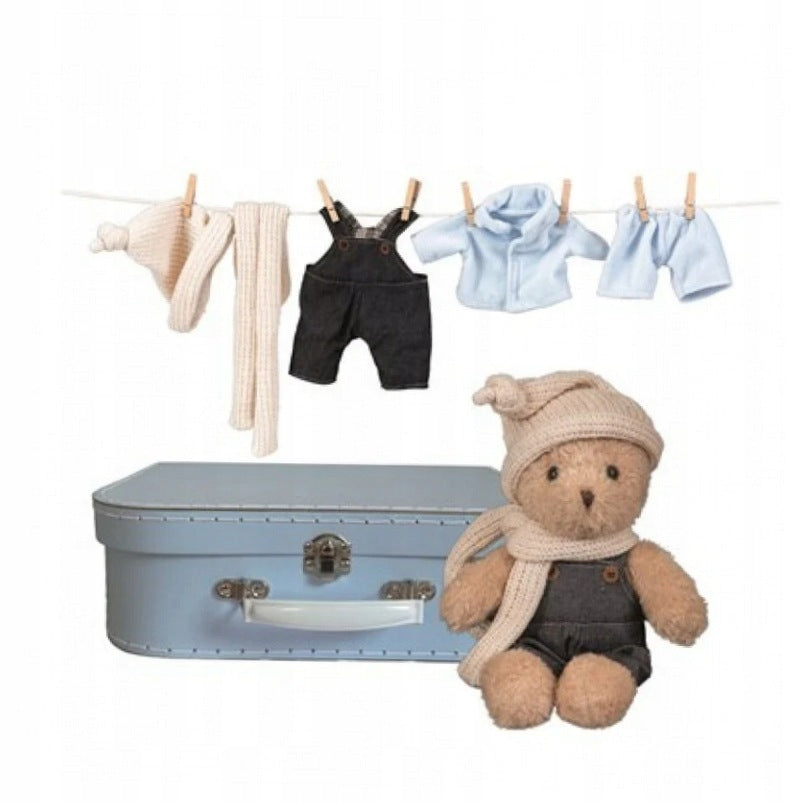 Morris Bear with Clothes in Suitcase