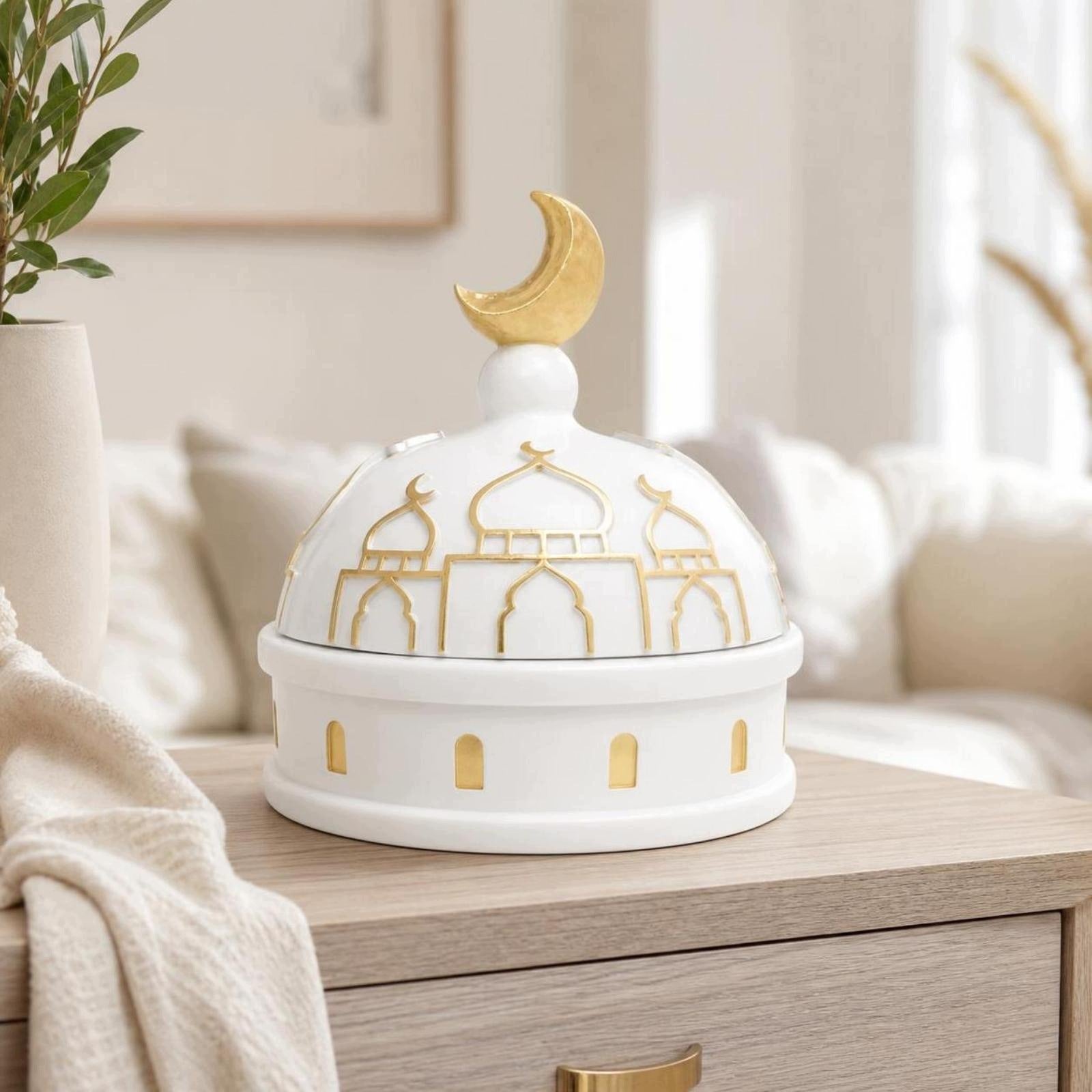 Mosque Decor with Crescent Moon Architectural Mosque Ornament Style a Medical device no
