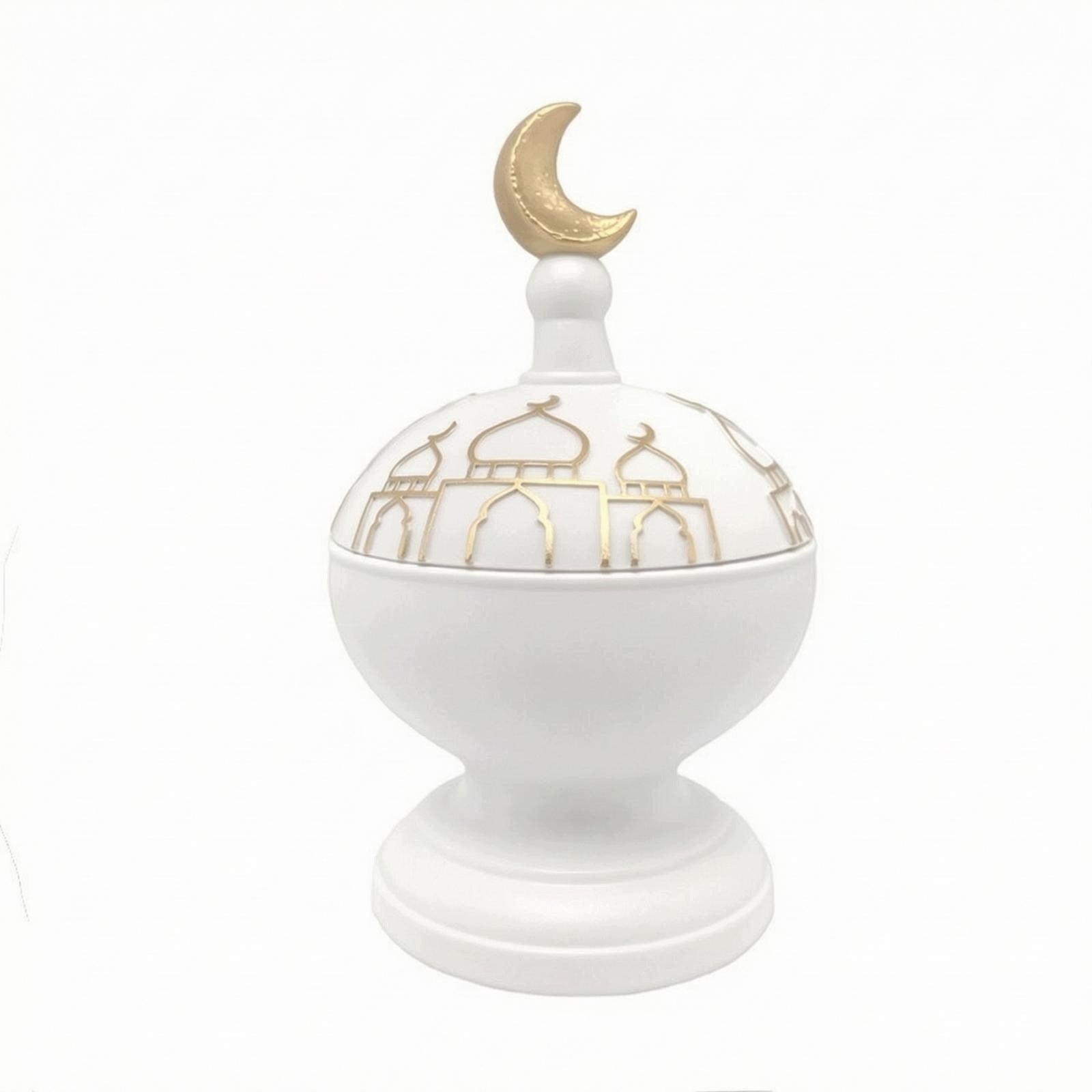 Mosque Decor with Crescent Moon Decorative Mosque Ornament Castle Style E