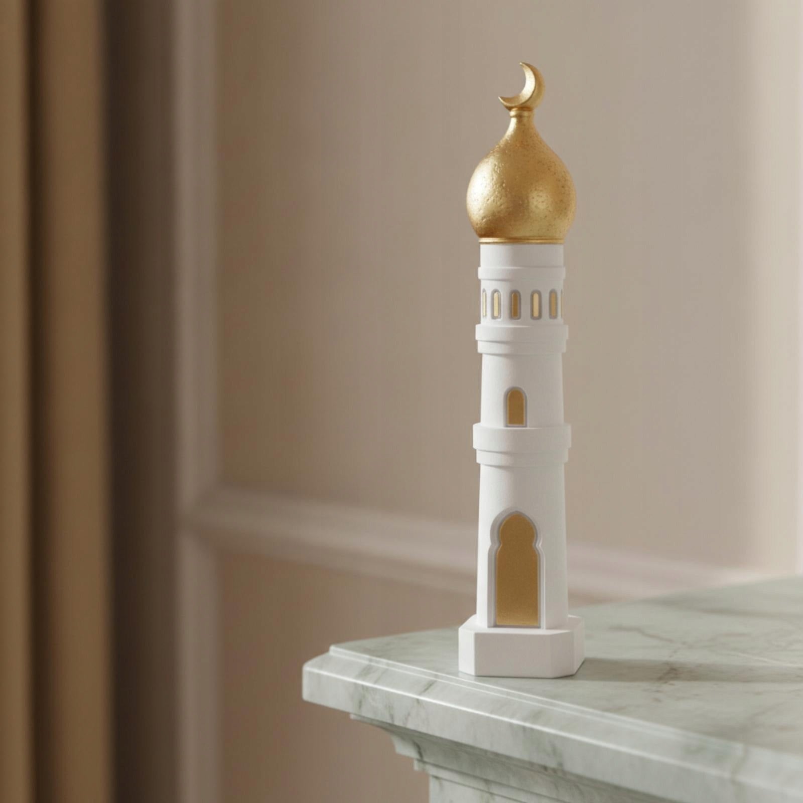 Mosque Decor with Crescent Moon Decorative Mosque Ornament Castle Style G Medical device no