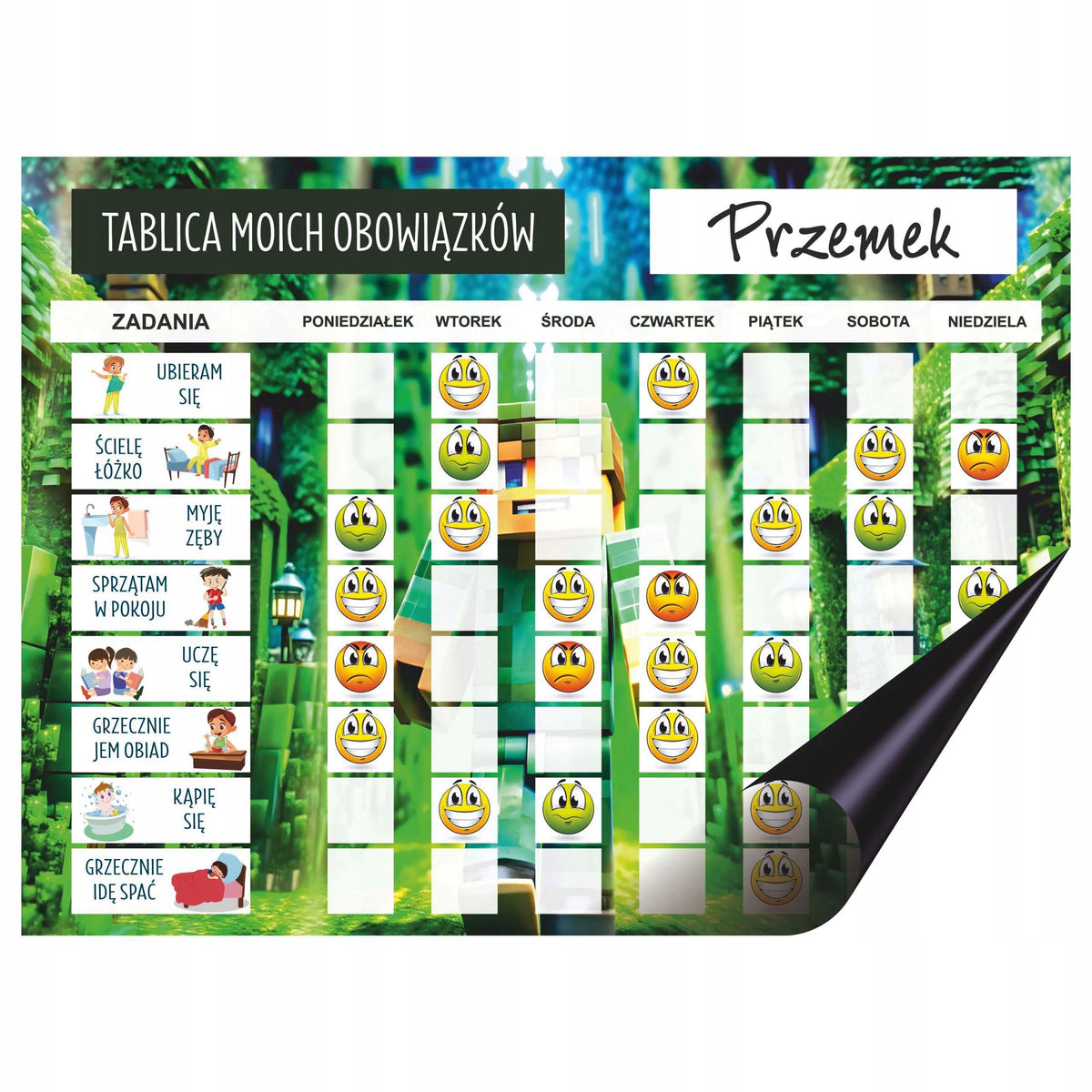 Motivational Board Magnetic Duty Planner for Kids Game Theme