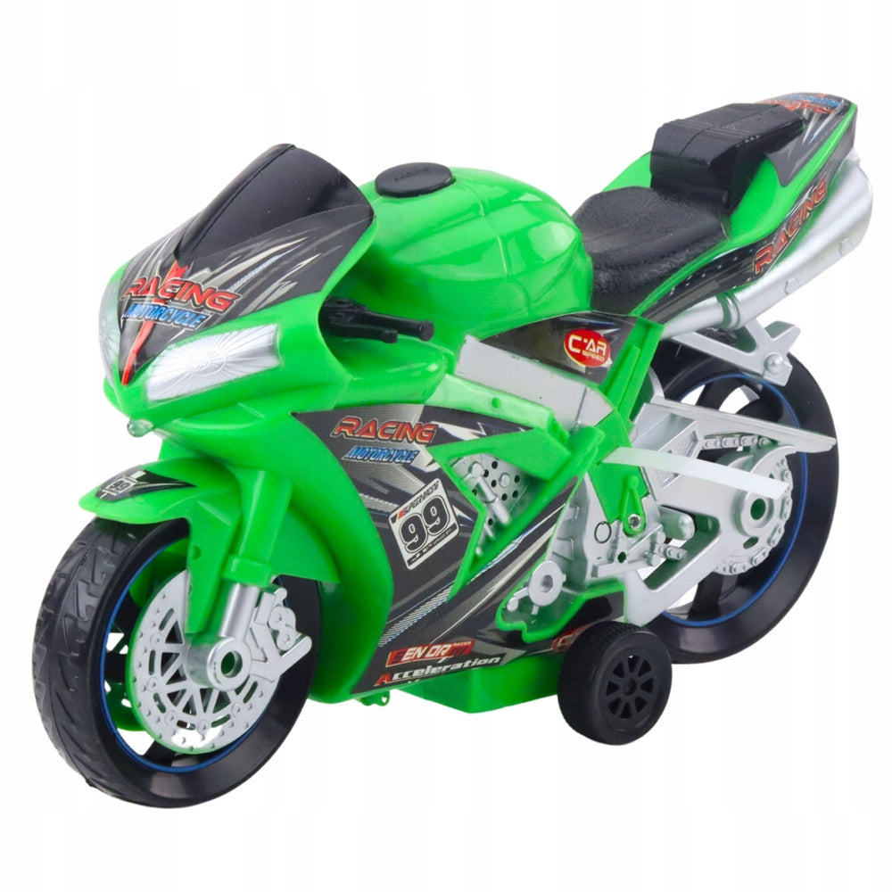 Motor Racing Chaser Drive Light Sounds Green Brand LEAN Toys