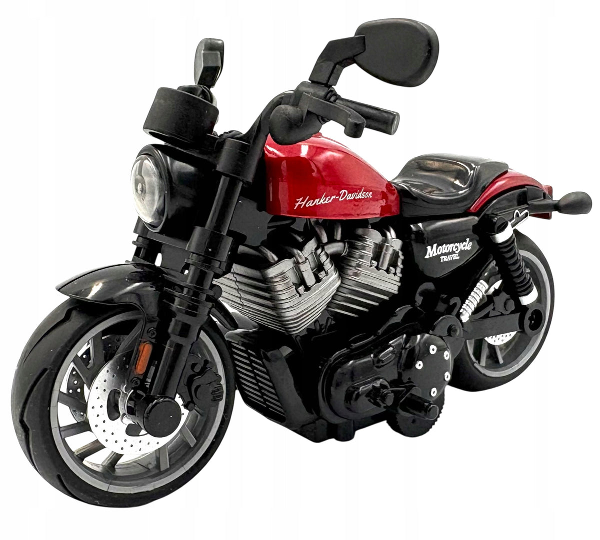 Motor figure motorcycle metal red motorbike with pull and back drive Packaging status original