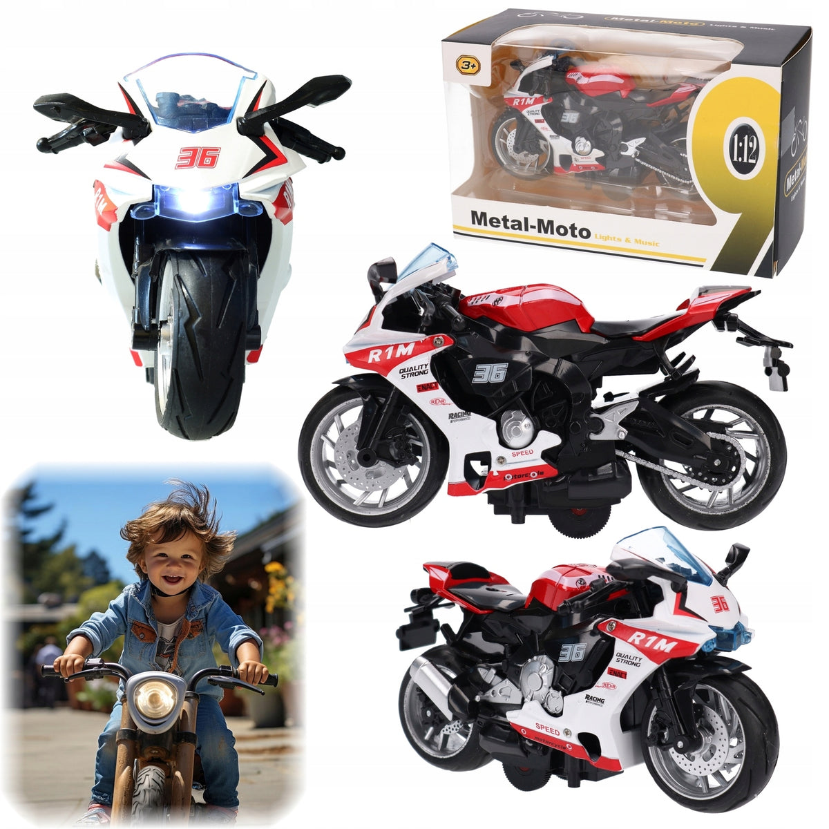 Motorcycle CHASER in box metal model 5471