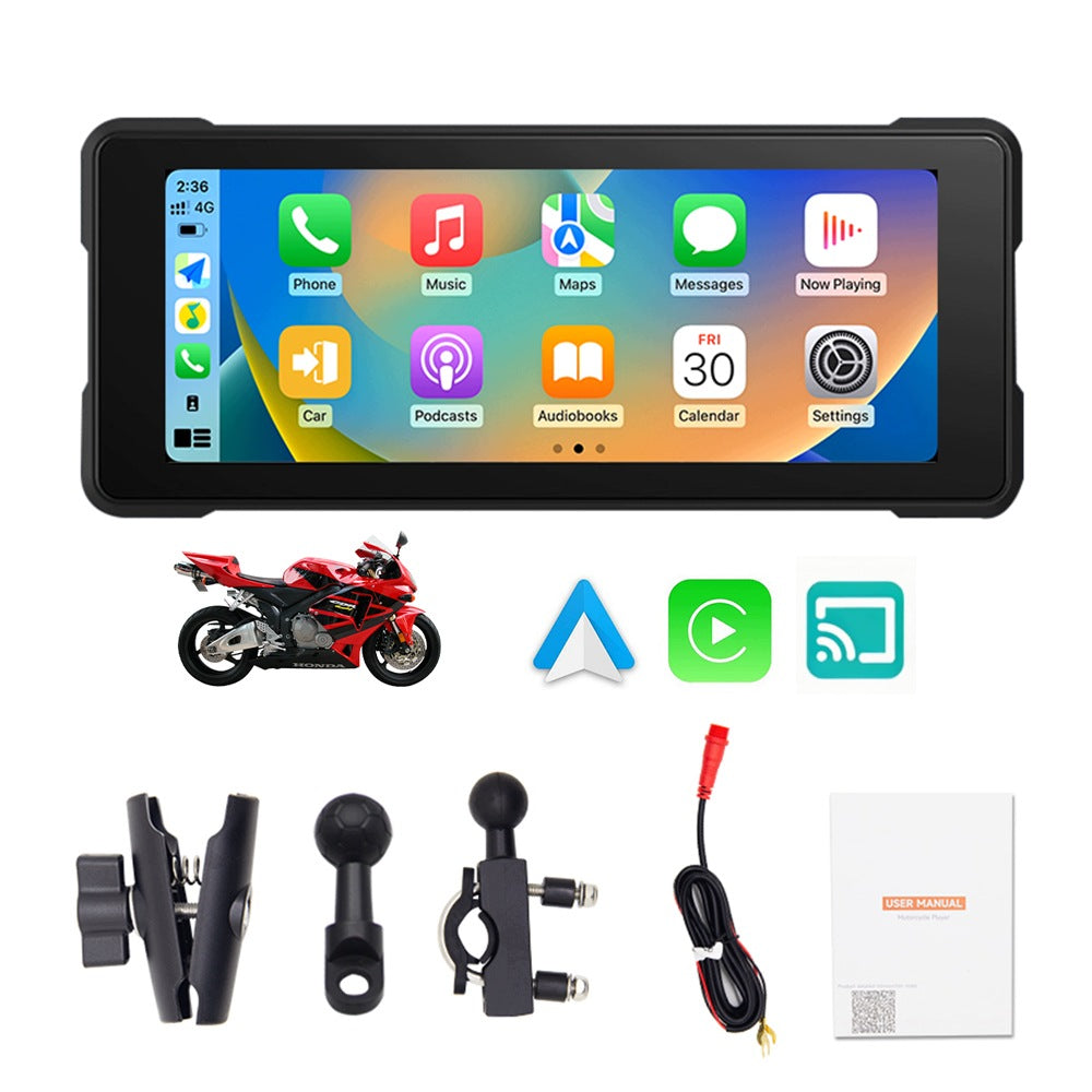 Motorcycle Navigation 6.86" IPX7 Carplay Android Auto Wireless Packaging status original
