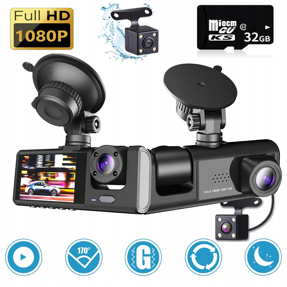 Motorcycle Recorder Front And Rear Dual HD Camera IP67+32G Manufacturer code 204424
