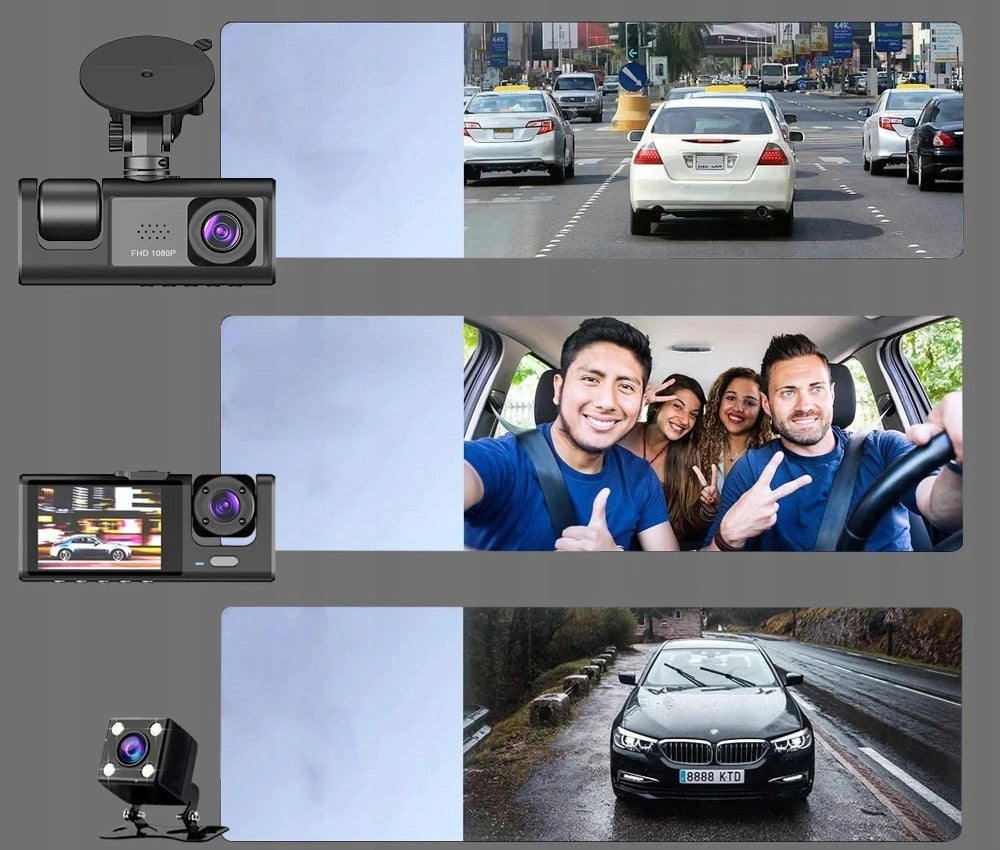 Motorcycle Recorder Front And Rear Dual HD Camera IP67+32G Memory card included none