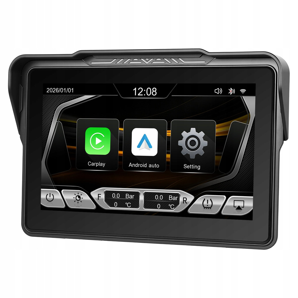 Motorcycle Screen CarPlay Android Auto 7” Podofo A4629 + IP67 control Packaging status original
