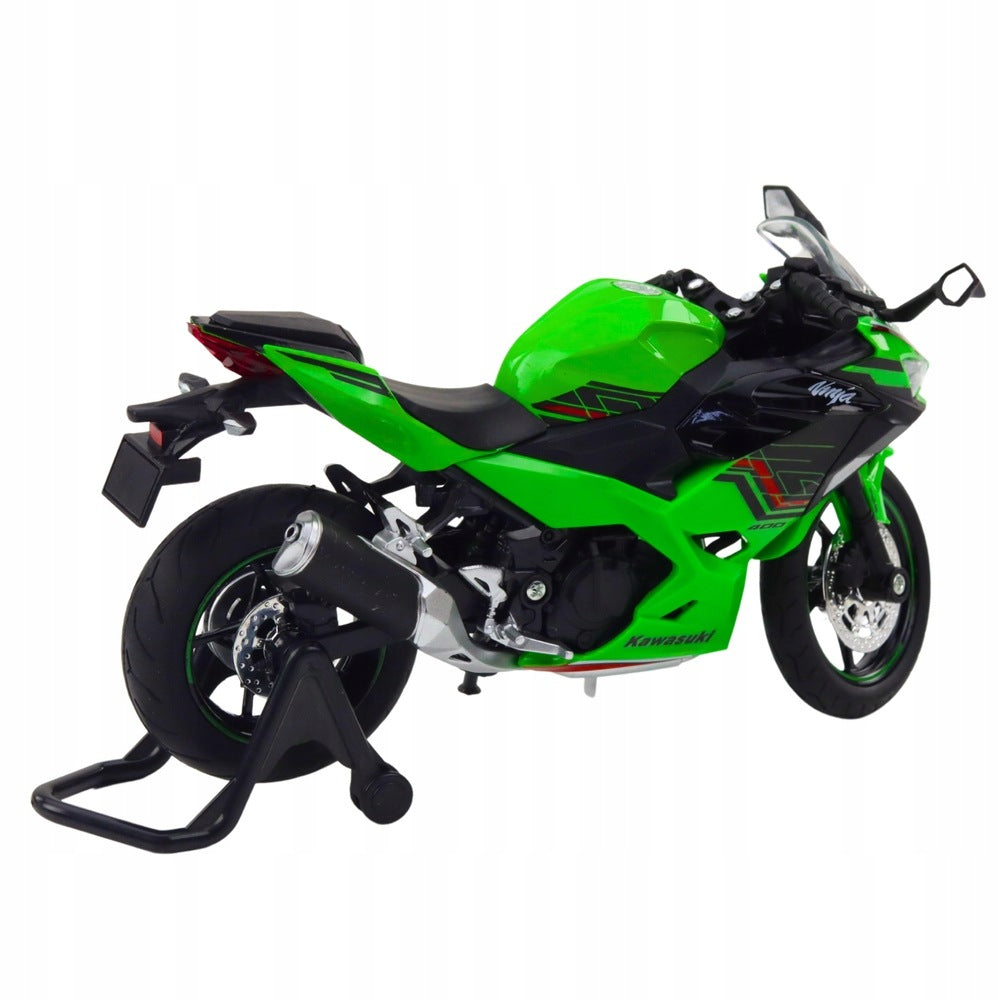 Motorcycle Sports Metal Lights Sounds Green 1:12 Batteries Nie
