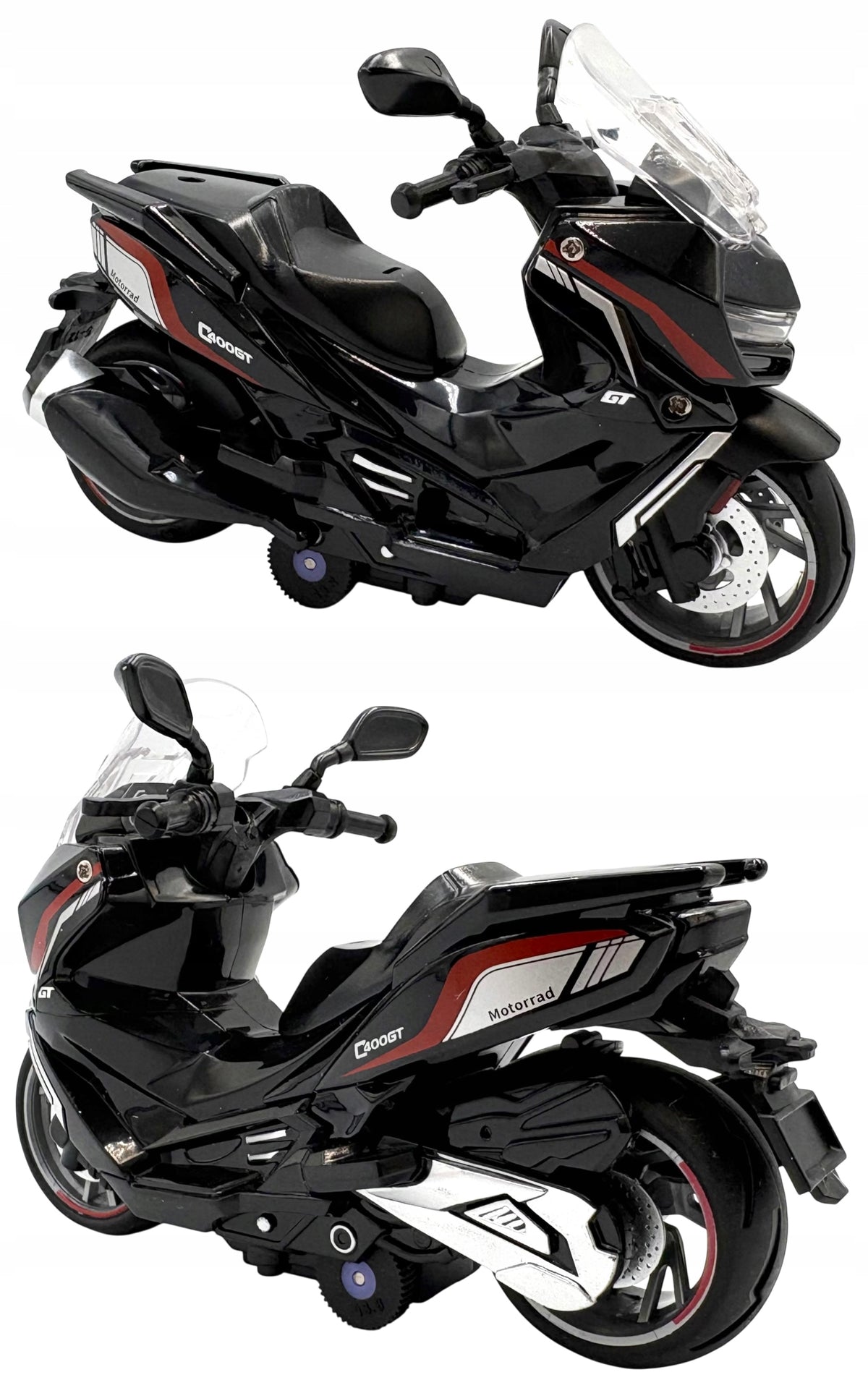 Motorcycle figure pull and back motorcycle with metal drive Black Manufacturer code 001