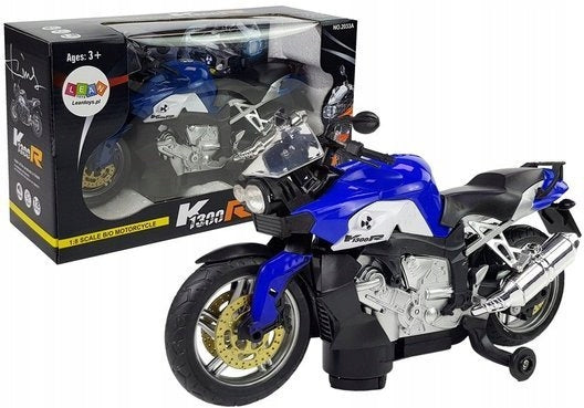 Motorcycle on Batteries Blue