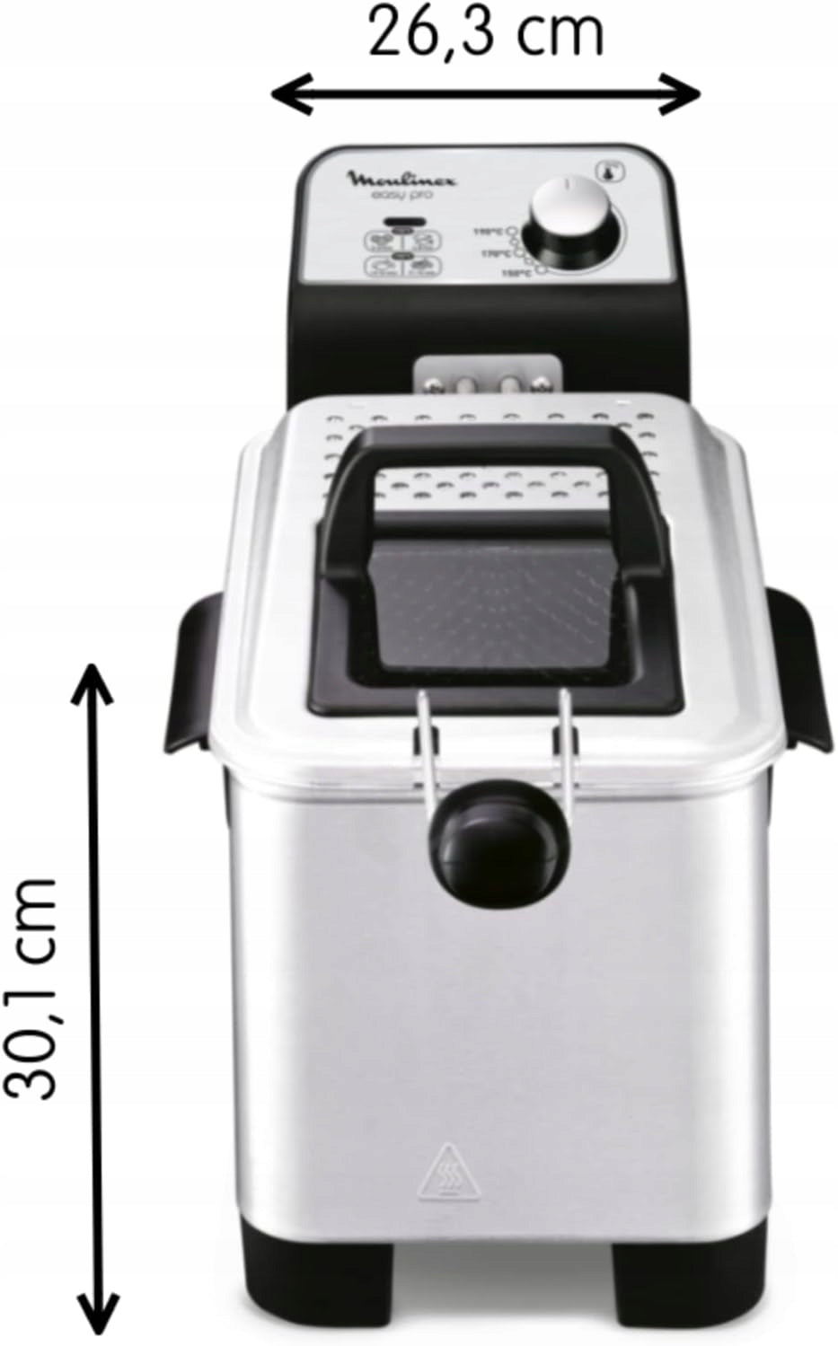 Moulinex Easy Pro air fryer 2300W 3L stainless steel thermostat window Model AM3380