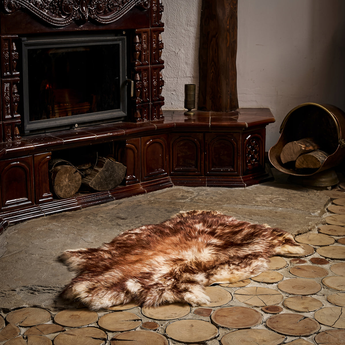 Mountain sheepskin "MUFLON" - 120cm/XL (Big Lamb) 100%Natural! Packaging status original