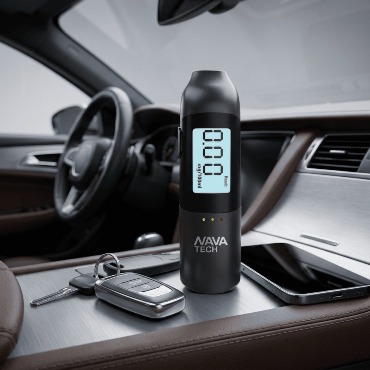 Mouthpieceless Semiconductor Police Compact USB-C Breathalyzer Brand Nava Tech