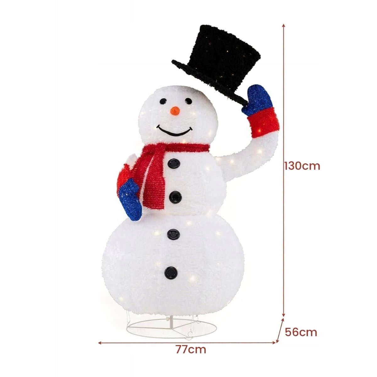 Movable Christmas Decoration LED Snowman Brand Costway