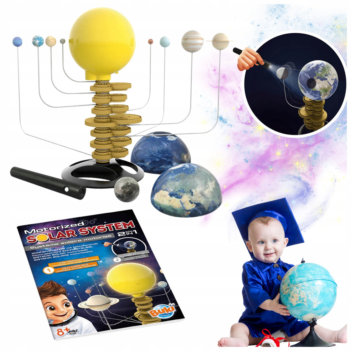 Moving Solar System 2in1 Model Solar System for Children Knowledge Buki