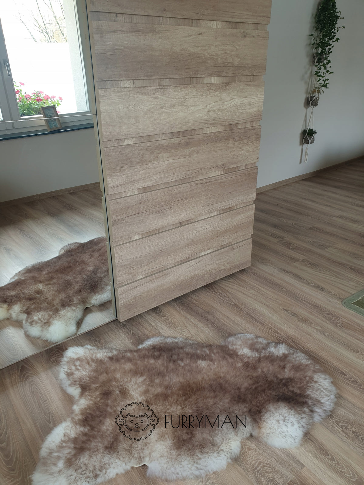 Mufflon Chestnut Burnt, Sheepskin Bedspread Rug Small 100x55cm Manufacturer code muflon kasztanowy M