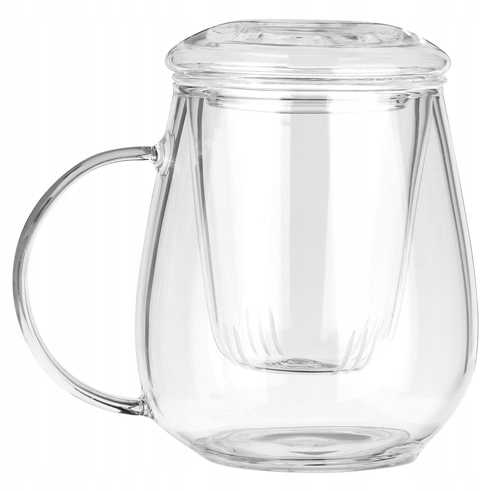 Mug WITH INFUSER lid glass infuser for tea herbs 530 ml Brand Vilde