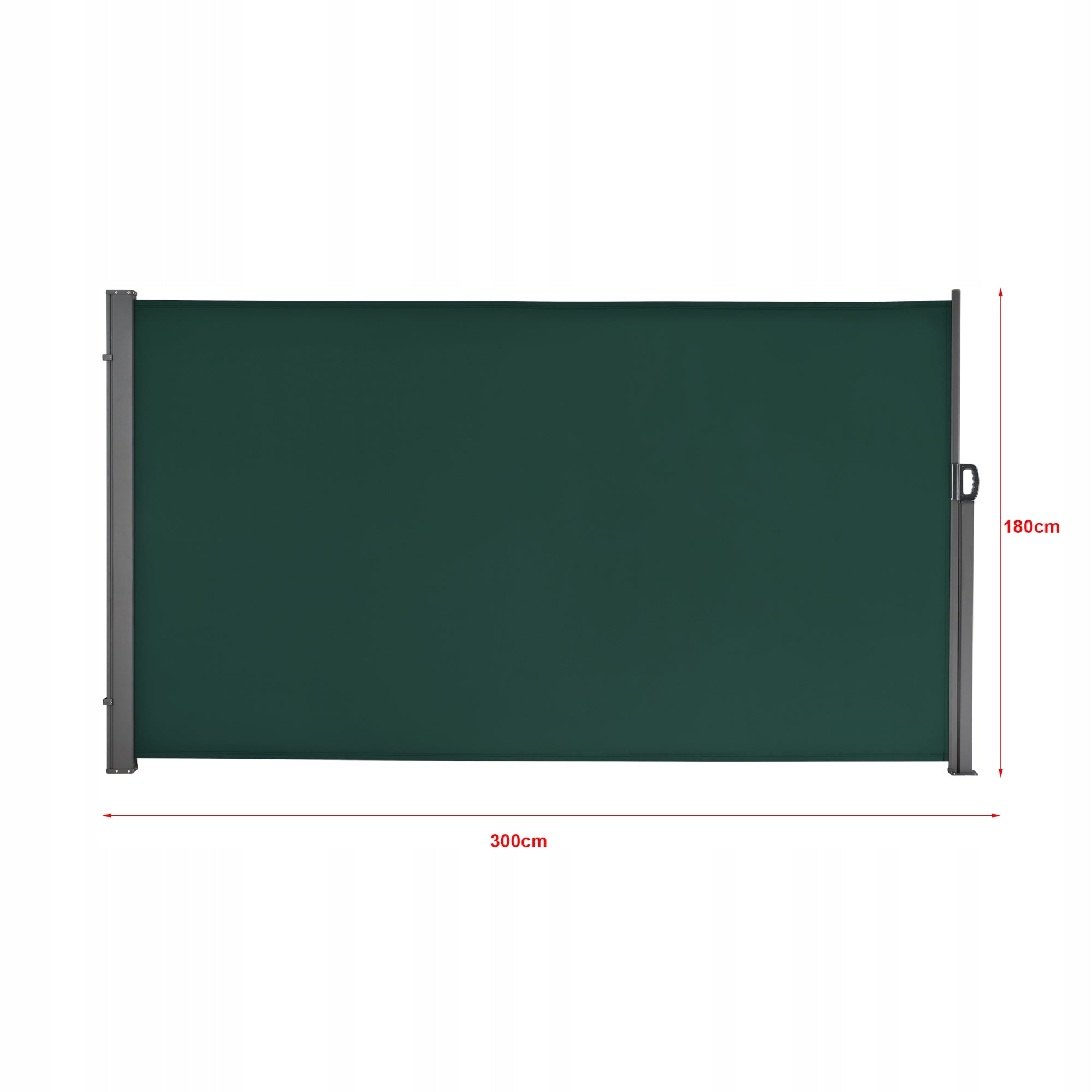 Mulhacen side awning 180 x 300 cm dark green Product width 180 cm