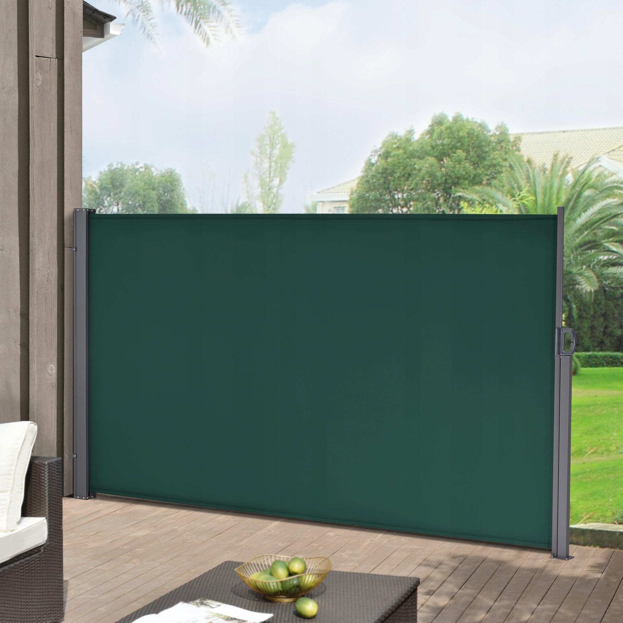 Mulhacen side awning 180 x 300 cm dark green