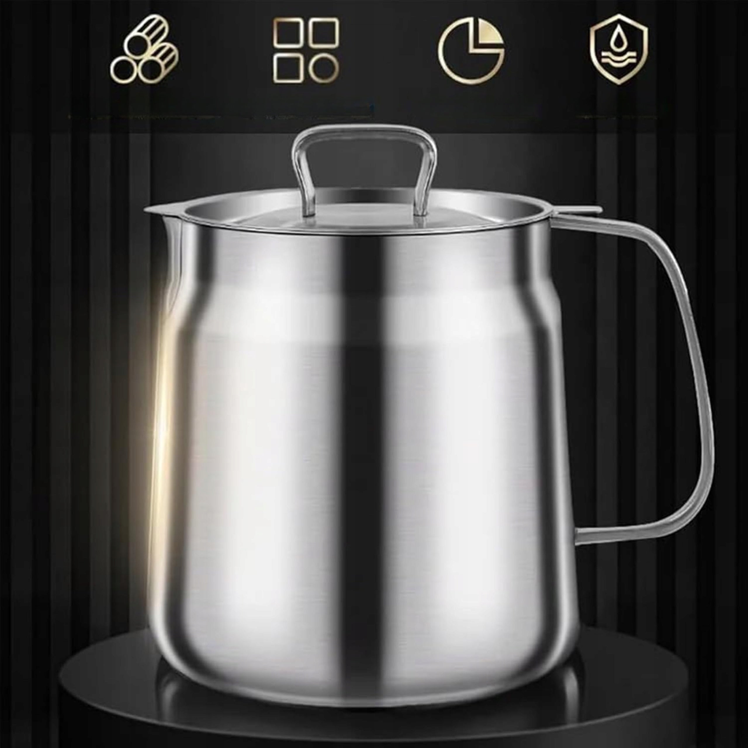Multi-purpose pot with strainer for frying cooking and filtering 1.5 L Brand no brand