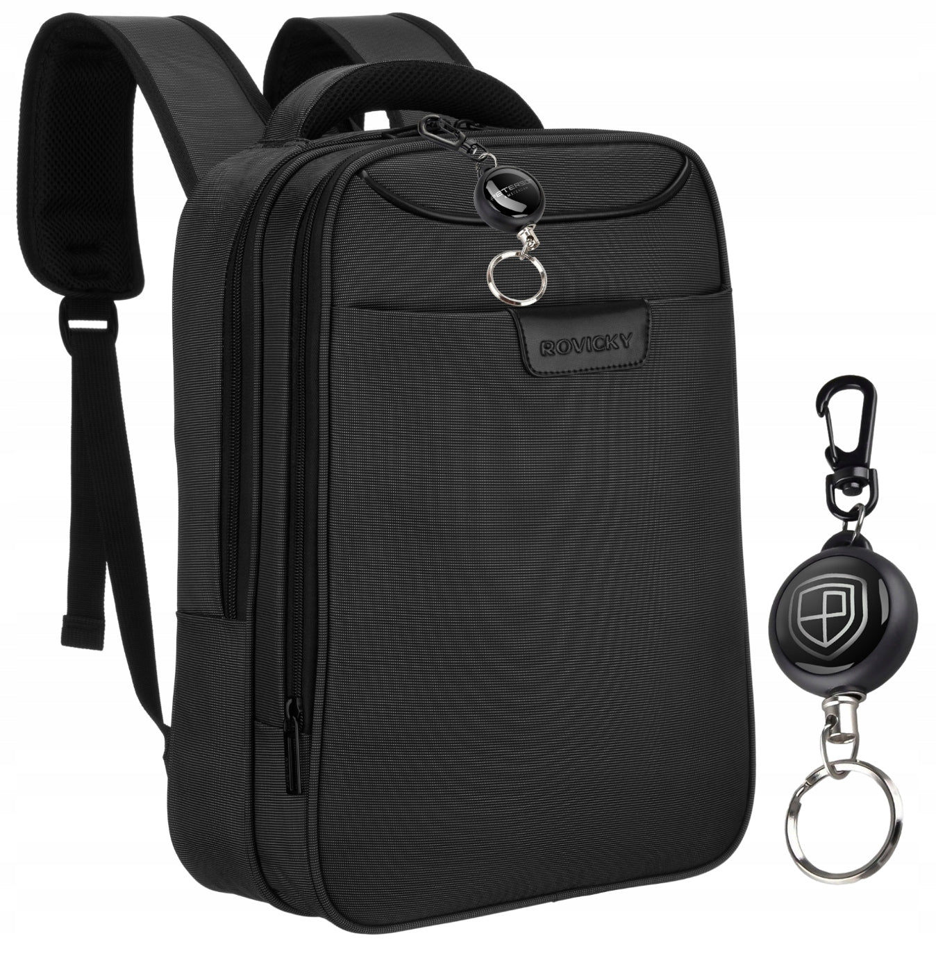 Multi-purpose travel backpack black with laptop space strong urban
