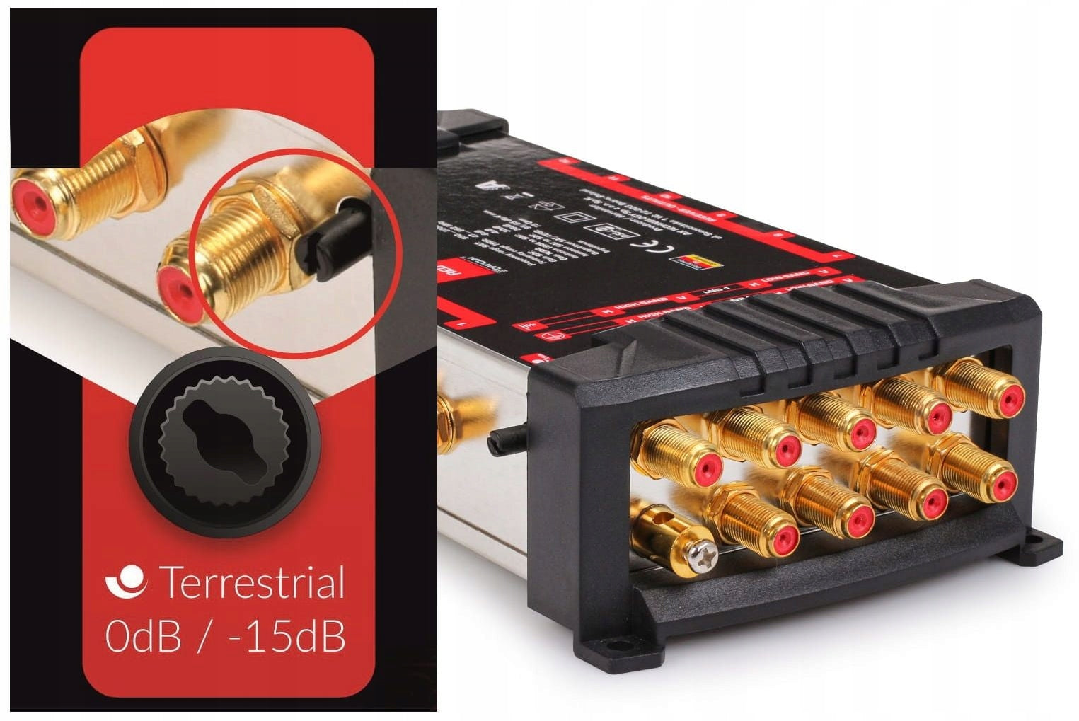 MultiSwitch 5/12 OPTICUM PRO 12 Outputs TV SAT 5x12 Brand Opticum
