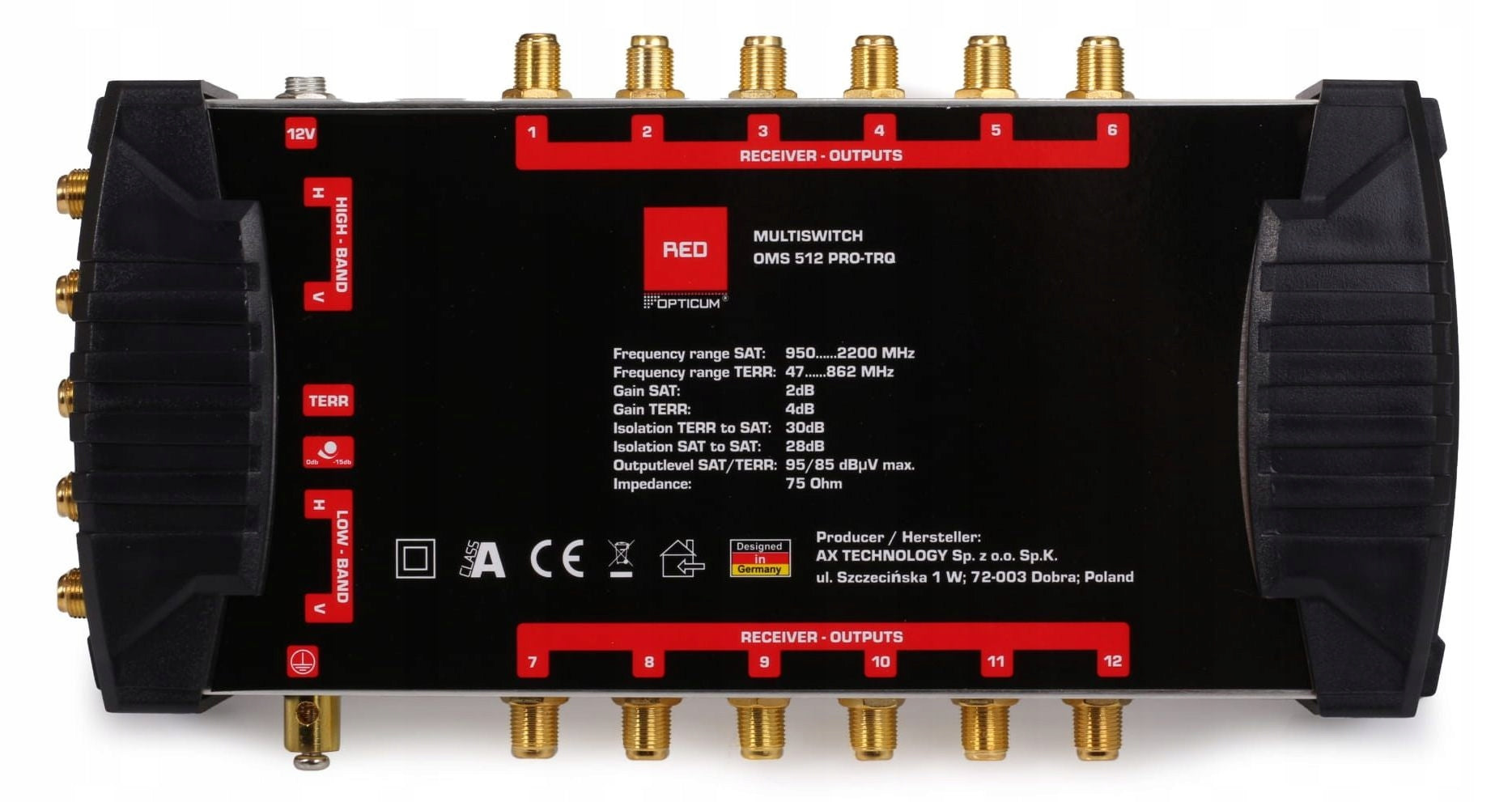 MultiSwitch 5/12 OPTICUM PRO 12 Outputs TV SAT 5x12