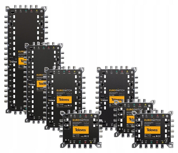 MultiSwitch 5/ 24 Outputs Televes 719506 EuroSwitch 5x5x32 + Power Supply 732101 EAN (GTIN) 8424450246757