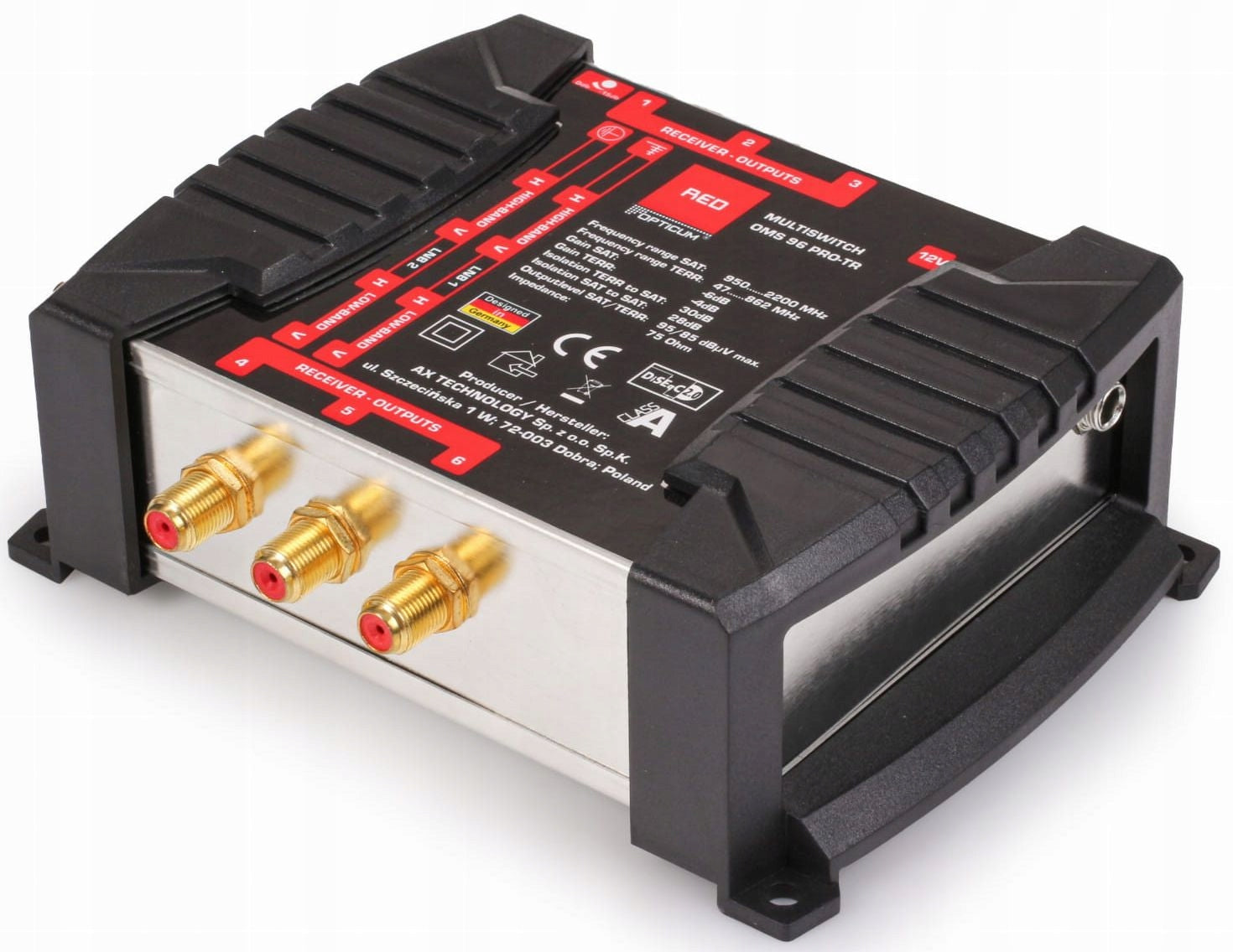 MultiSwitch Opticum OMS PRO-TR 9/ 6 TV 2x SAT Astra Hotbird + DVB-T2 EAN (GTIN) 5901912285835