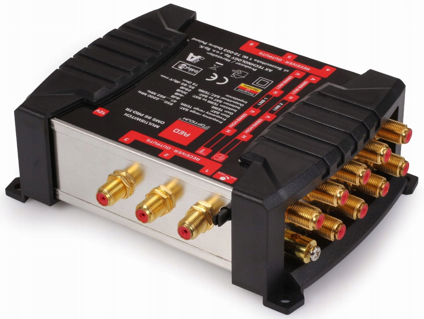 MultiSwitch Opticum OMS PRO-TR 9/ 6 TV 2x SAT Astra Hotbird + DVB-T2 Manufacturer code OMS 9/6 Pro