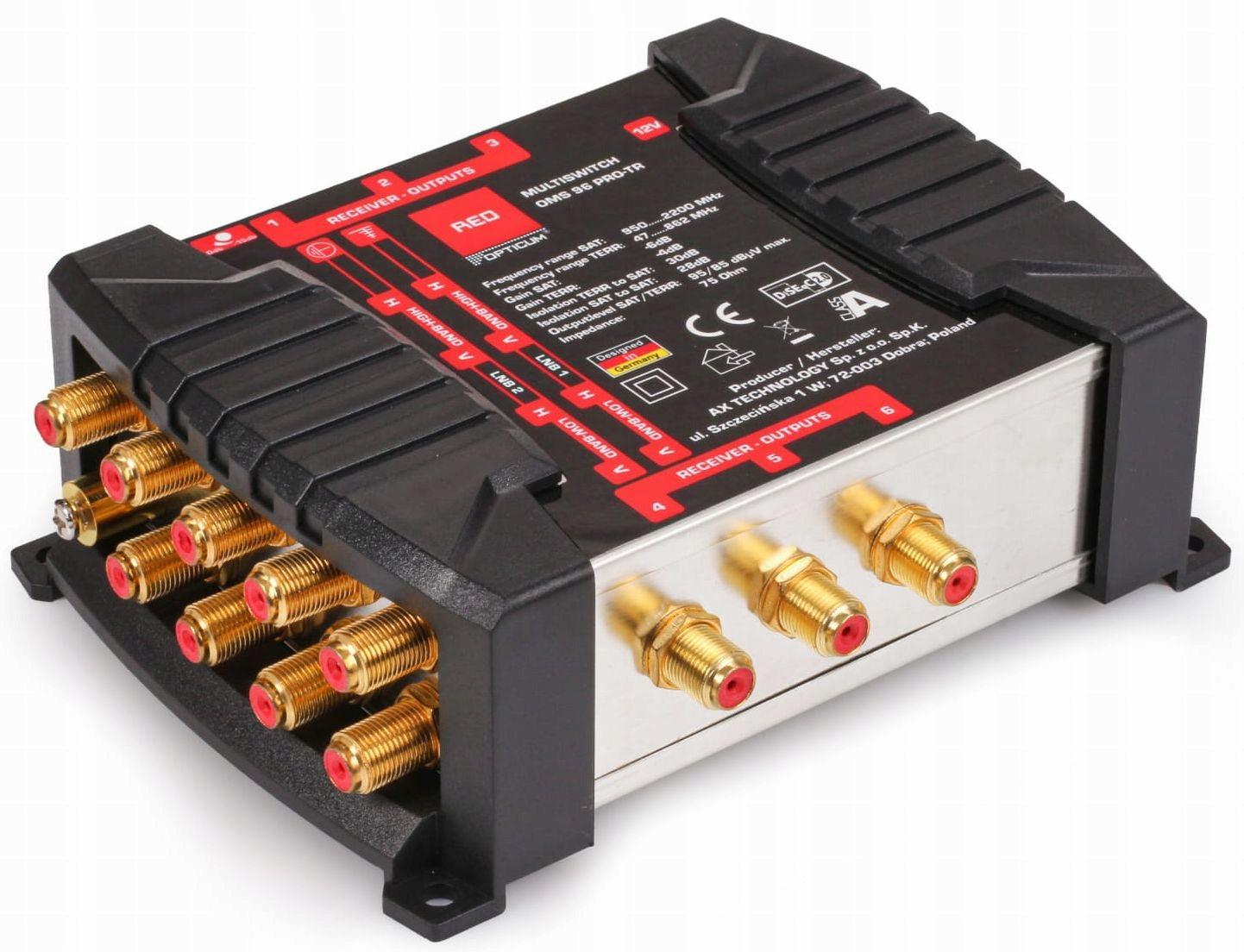 MultiSwitch Opticum OMS PRO-TR 9/ 6 TV 2x SAT Astra Hotbird + DVB-T2