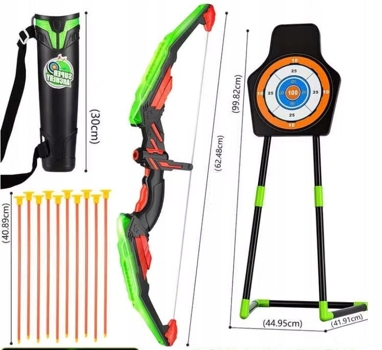 Multicolor shooting bow with shot set and shield Manufacturer code ZABAWKA ZRĘCZNOŚCIOWA DUŻY