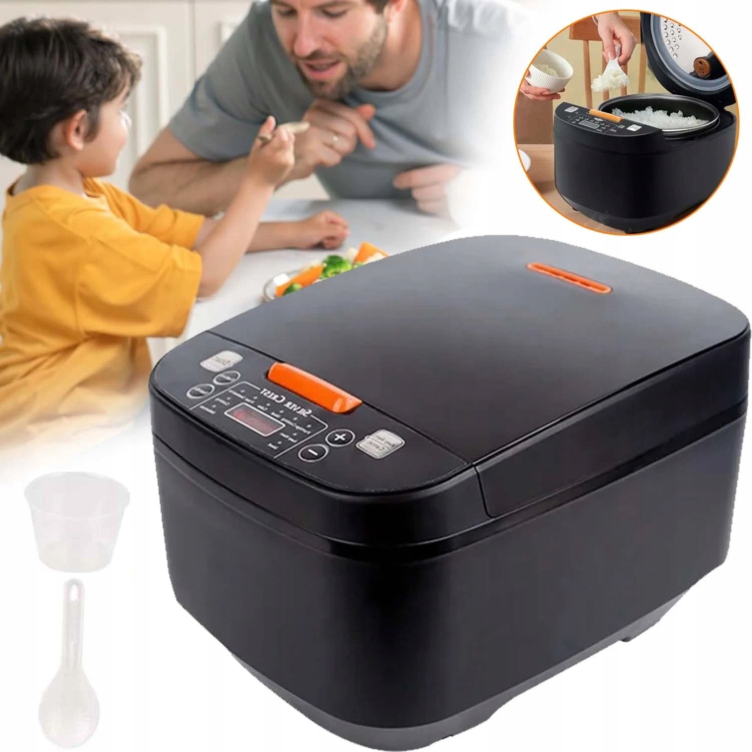 Multicooker Rice Cooker 5L Electric Pot 900W Heat Retention Function