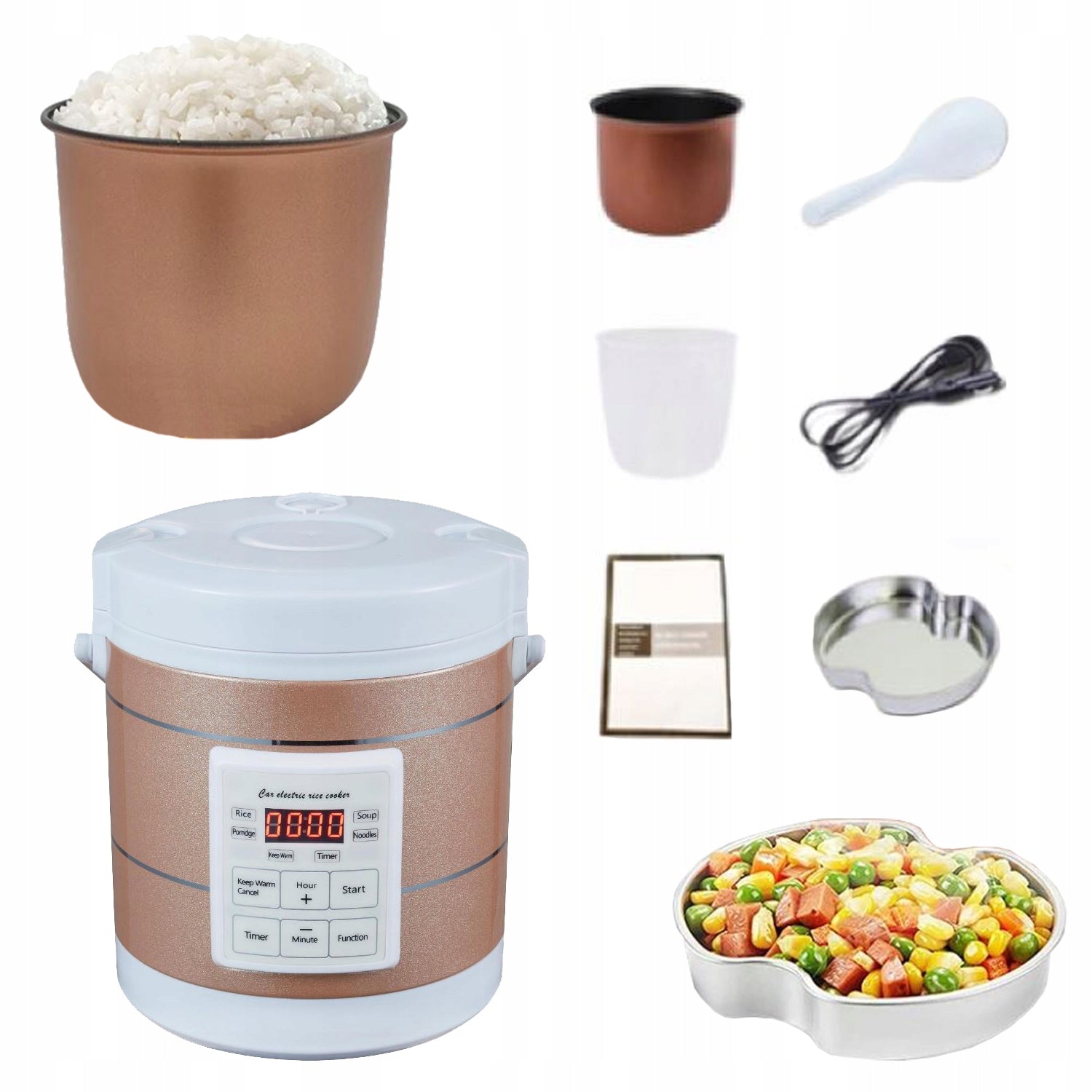 Multicooker car RICE COOKER tourist 1,6l 12V 24V TIR BUS MOTORHOME