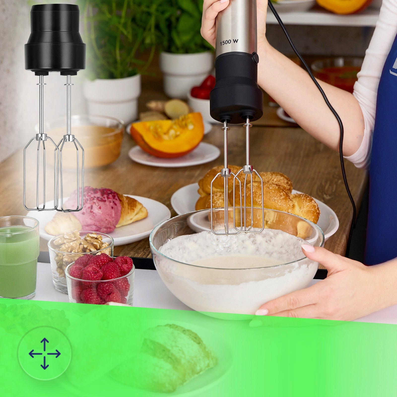 Multifunction Hand Blender - Portable Set High Power 1500W MPM MBL-42M Model MBL-42M