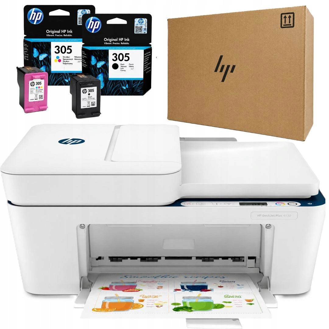 Multifunction Inkjet Printer Color HP DeskJet 4130 ink HP 305