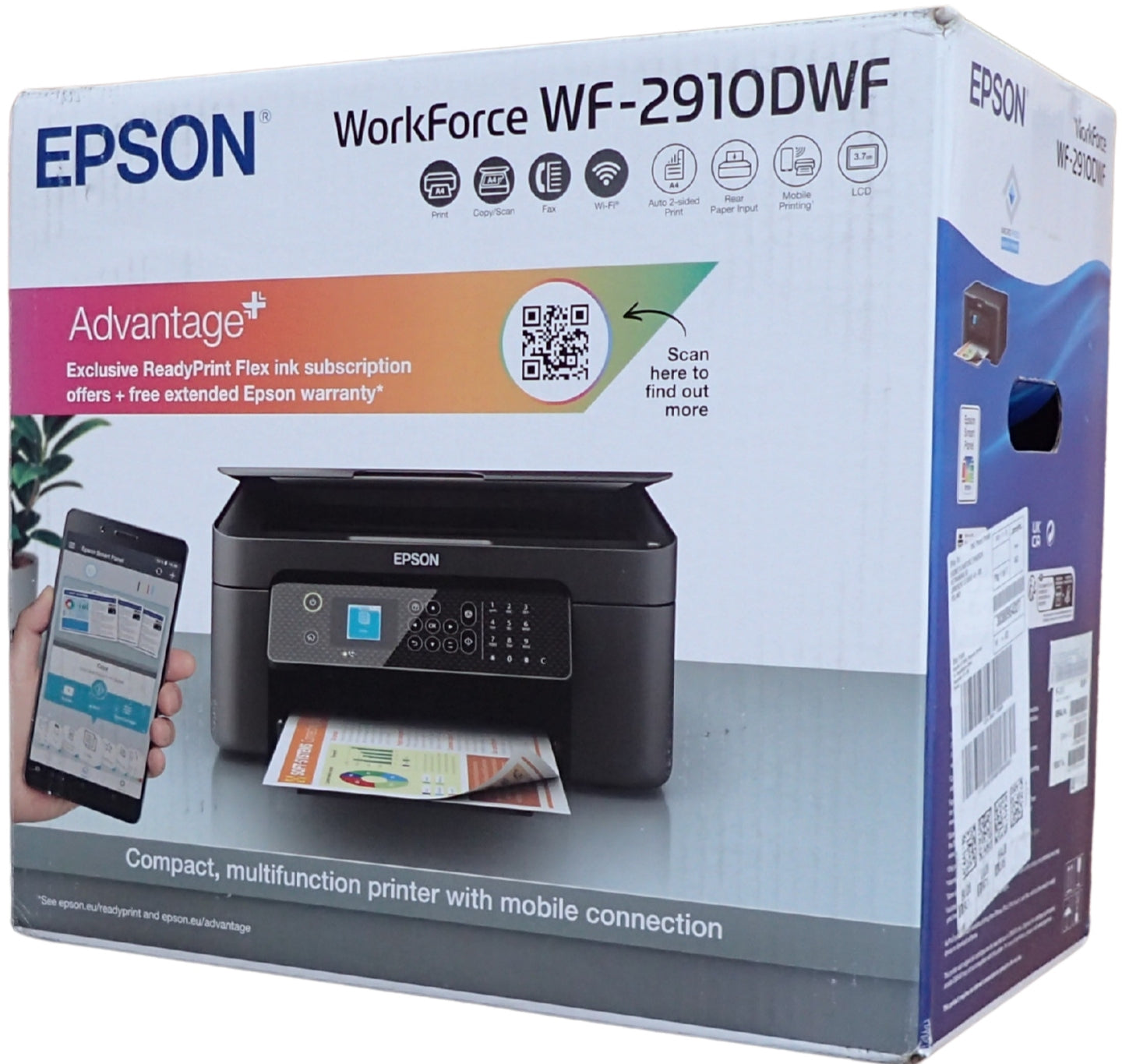 Multifunction Inkjet Printer Epson WF-2910DWF 3in1 WiFi Duplex Scanner