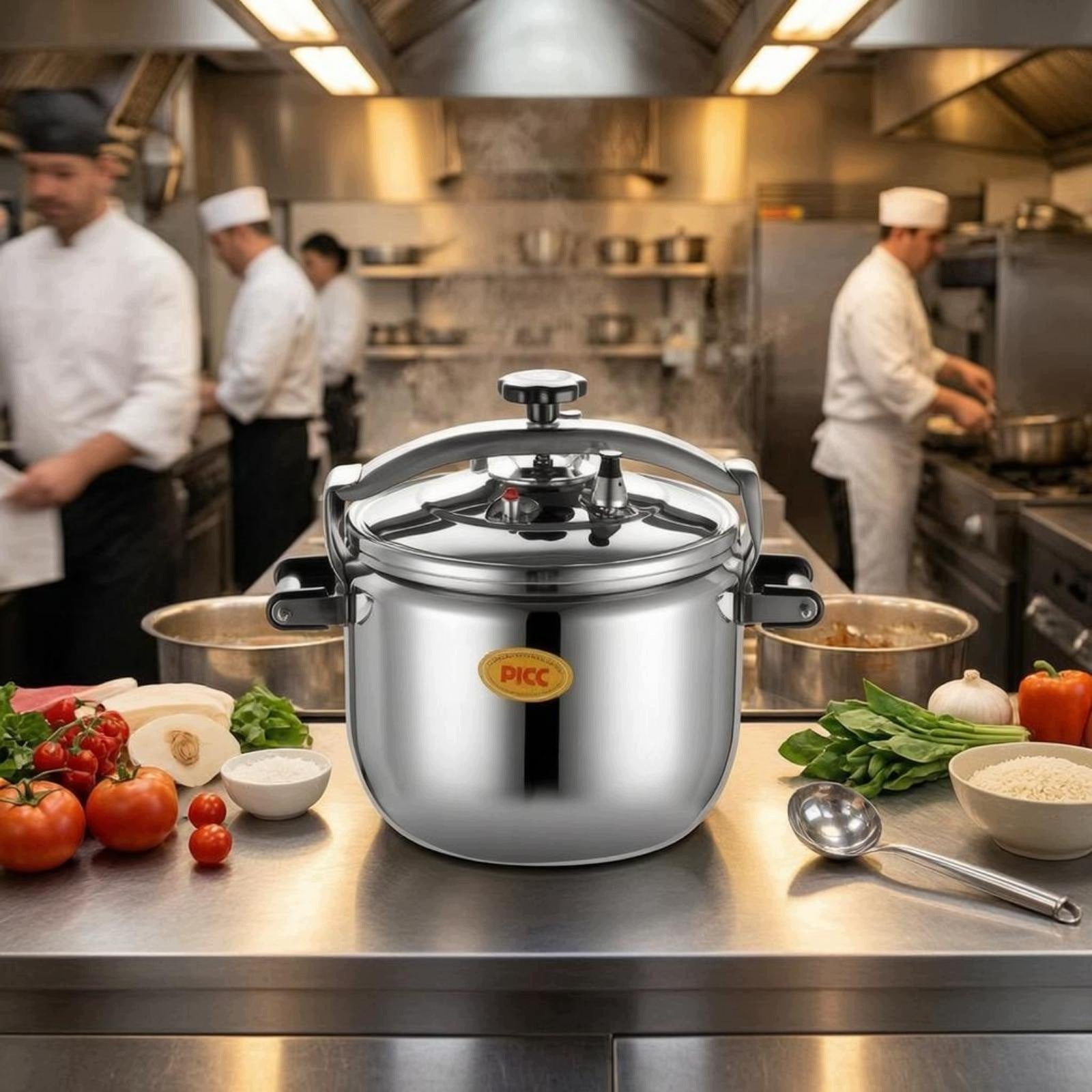 Multifunction Pressure Cooker Polished Silver Stainless Steel Pressure 30L Packaging status original