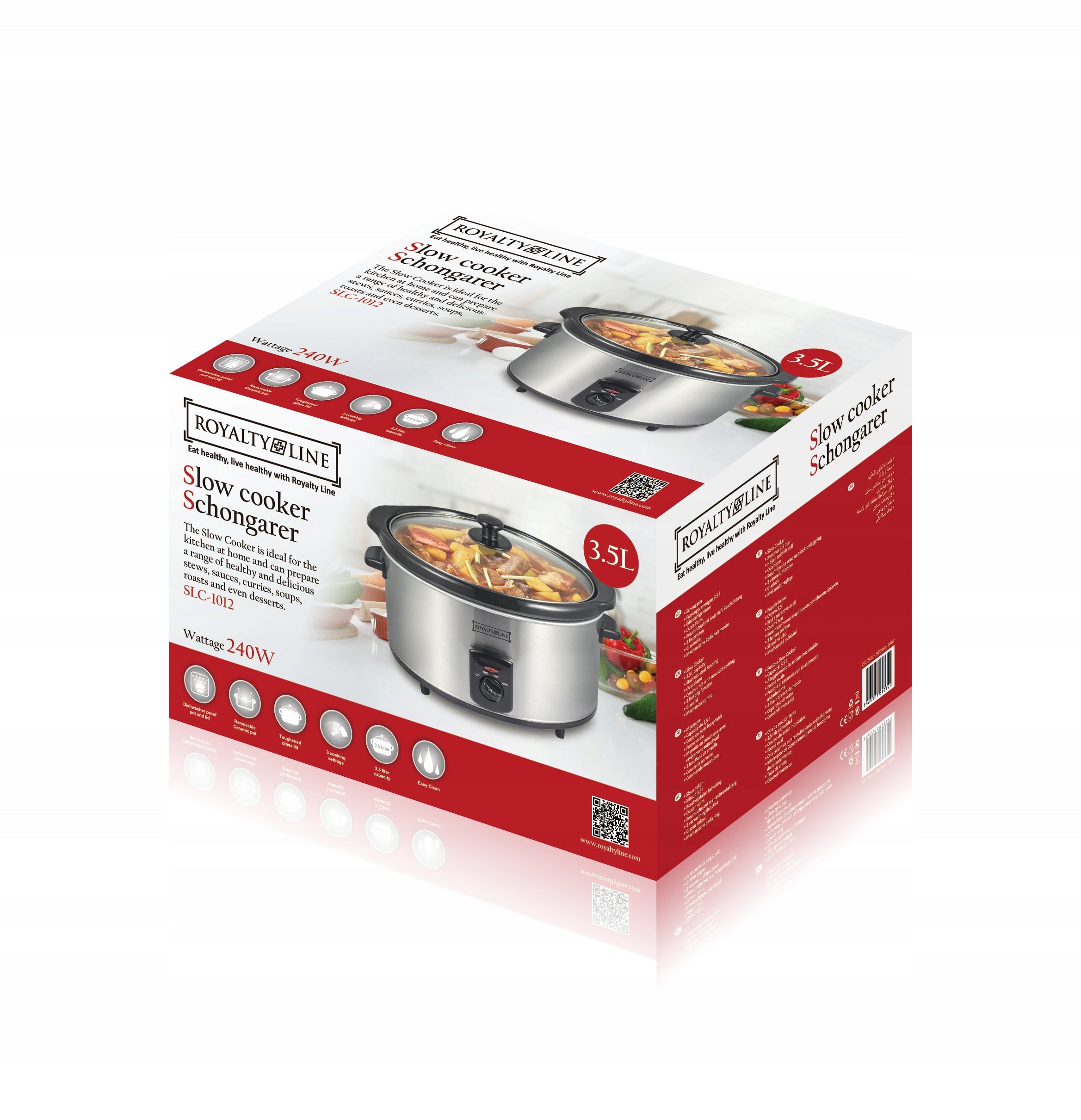 Multifunction Slow Cooker Royalty Line SLC-1012 3,5 l silver/grey 240 W Brand Royalty Line